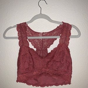 Beautiful Mauve Racerback Bralette by Anemone